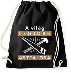 printfashion A világ legjobb asztalos! - Sportzsák, Tornazsák - Fekete (2616471)
