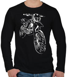 printfashion apriliasxf - Férfi hosszú ujjú póló - Fekete (3291645)