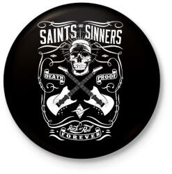 printfashion rock n roll - Kitűző, hűtőmágnes - Fekete (13804540)