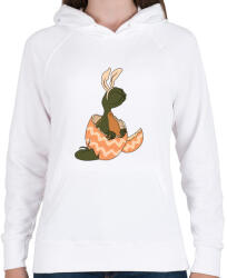 printfashion DemoNyuszi - Női kapucnis pulóver - Fehér (4325280)
