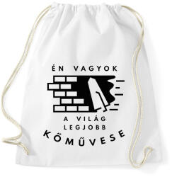 printfashion Én vagyok a világ legjobb kőművese - Fekete - Sportzsák, Tornazsák - Fehér (6554902)