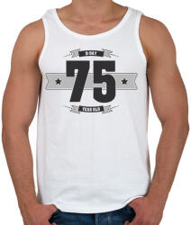 printfashion b-day-75-dark-lightgrey - Férfi atléta - Fehér (515892)