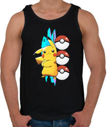 printfashion pokemon pikachu - Férfi atléta - Fekete (14557315)