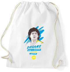 printfashion Diego Maradona 2 - Sportzsák, Tornazsák - Fehér (4090004)