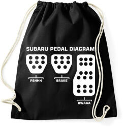 printfashion Subaru pedál - Sportzsák, Tornazsák - Fekete (1442042)