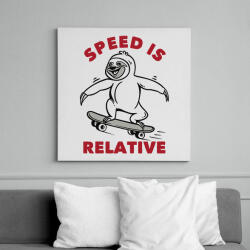 printfashion Speed is relative - Vászonkép - Fehér (6641301)