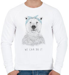 printfashion We can do it - Férfi pulóver - Fehér (249925)