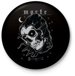 printfashion Morte - Kitűző, hűtőmágnes - Fekete (3090835)