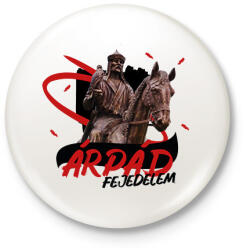 printfashion Árpád fejedelem - Kitűző, hűtőmágnes - Fehér (9945929)