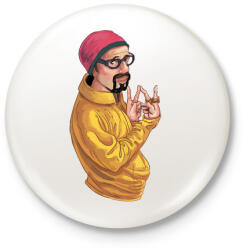 printfashion Ali G - Kitűző, hűtőmágnes - Fehér (3082354)