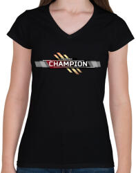 printfashion You are the Champion - Apex Legends - Női V-nyakú póló - Fekete (1324579)