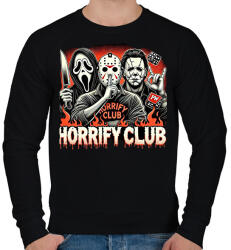 printfashion Horrify Club - Férfi pulóver - Fekete (16817828)