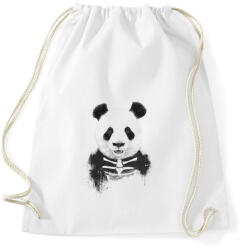 printfashion Zombie panda - Sportzsák, Tornazsák - Fehér (255511)