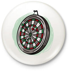 printfashion Darts tábla - Kitűző, hűtőmágnes - Fehér (6144377)