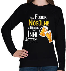 printfashion Meg fogok nősülni - Női pulóver - Fekete (13542233)
