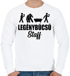 printfashion Legenybúcsú Team Staff - Férfi pulóver - Fehér (7537525)