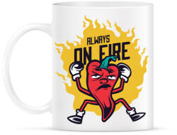 printfashion Chilli paprika - Always on fire - Bögre - Fehér (4302662)