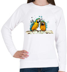 printfashion Papagájok - Női pulóver - Fehér (1540126)