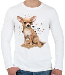 printfashion Chihuahua - Férfi hosszú ujjú póló - Fehér (1539117)