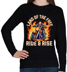 printfashion Motoros szabadság - Női pulóver - Fekete (13907419)