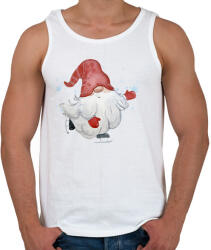 printfashion jégkorcsolyázó manó - Férfi atléta - Fehér (15111876)