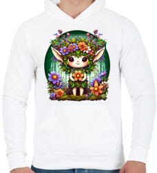 printfashion Erdei manó - Férfi kapucnis pulóver - Fehér (15942283)