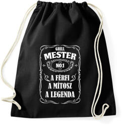 printfashion Grill mester - Sportzsák, Tornazsák - Fekete (13689240)