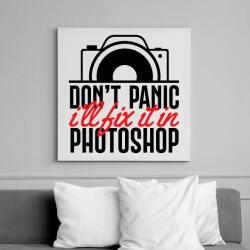 printfashion Don't panic, I'll fix it in Ps (black) - Vászonkép - Fehér (7258191)