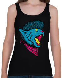 printfashion Punk macska - Női atléta - Fekete (7803110)