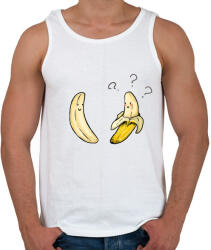 printfashion Banán love - Férfi atléta - Fehér (3937841)