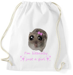 printfashion hörcsög meme - Sportzsák, Tornazsák - Fehér (15984697)