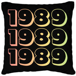 printfashion 1989 - Párnahuzat, Díszpárnahuzat - Fekete (12739141)