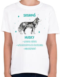 printfashion Skorpió - Husky - Gyerek póló - Fehér (13346590)