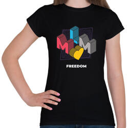 printfashion MLM FREEDOM - Női póló - Fekete (10894341)