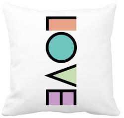 printfashion LOVE - Párnahuzat, Díszpárnahuzat - Fehér (260599)