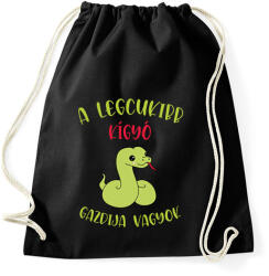 printfashion A legcukibb kígyó gazdija - Sportzsák, Tornazsák - Fekete (7027210)