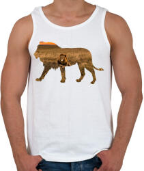 printfashion Oroszlán - Férfi atléta - Fehér (13825235)