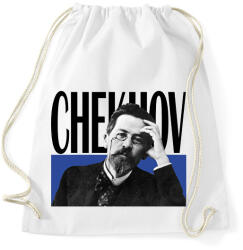 printfashion Chekhov - Önarckép - Sportzsák, Tornazsák - Fehér (7118561)