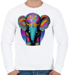 printfashion Bébi elefánt - Férfi pulóver - Fehér (14865766)