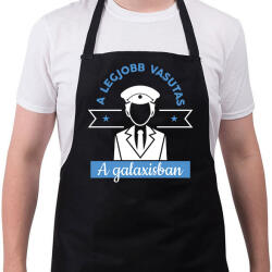 printfashion A legjobb vasutas - Kötény - Fekete (7683331)