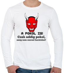 printfashion a pokol is! - Férfi hosszú ujjú póló - Fehér (2087441)