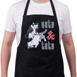 printfashion Cats & tats - Kötény - Fekete (12604812)