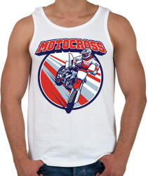 printfashion Motocross - Férfi atléta - Fehér (2959623)