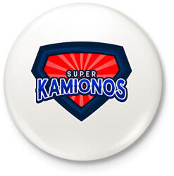 printfashion SUPERKAMIONOS - Kitűző, hűtőmágnes - Fehér (11483598)