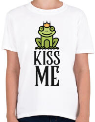 printfashion KISS ME - Gyerek póló - Fehér (10797016)