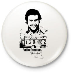 printfashion Pablo Escobar - Kitűző, hűtőmágnes - Fehér (4835432)