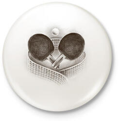 printfashion Ping pong - Kitűző, hűtőmágnes - Fehér (14107494)