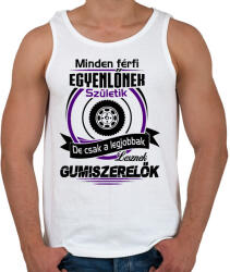 printfashion Gumiszerelő - Férfi atléta - Fehér (951604)