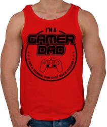 printfashion Gamer Dad - Férfi atléta - Piros (1276978)
