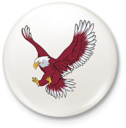 printfashion Sas - Bold eagle - Kitűző, hűtőmágnes - Fehér (4244428)